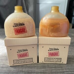 Vintage Jean Paul Gaultier FRAGILE Mini Set- Perfumed Body Mousse & Lotion